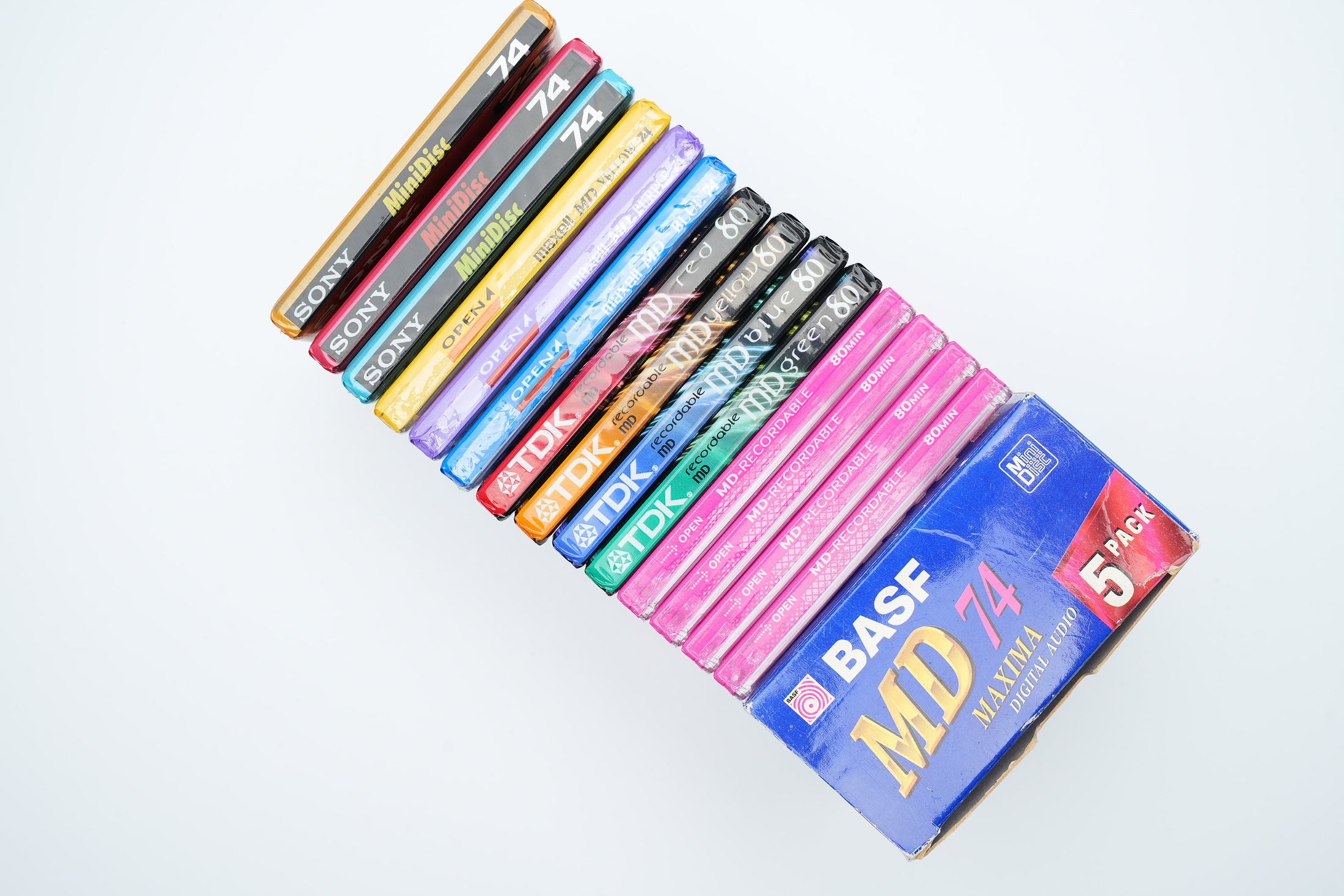 TDK MiniDisc 80 minuten Roze – Recordable MD Nieuw in Verpakking – Zeldzame Vintage