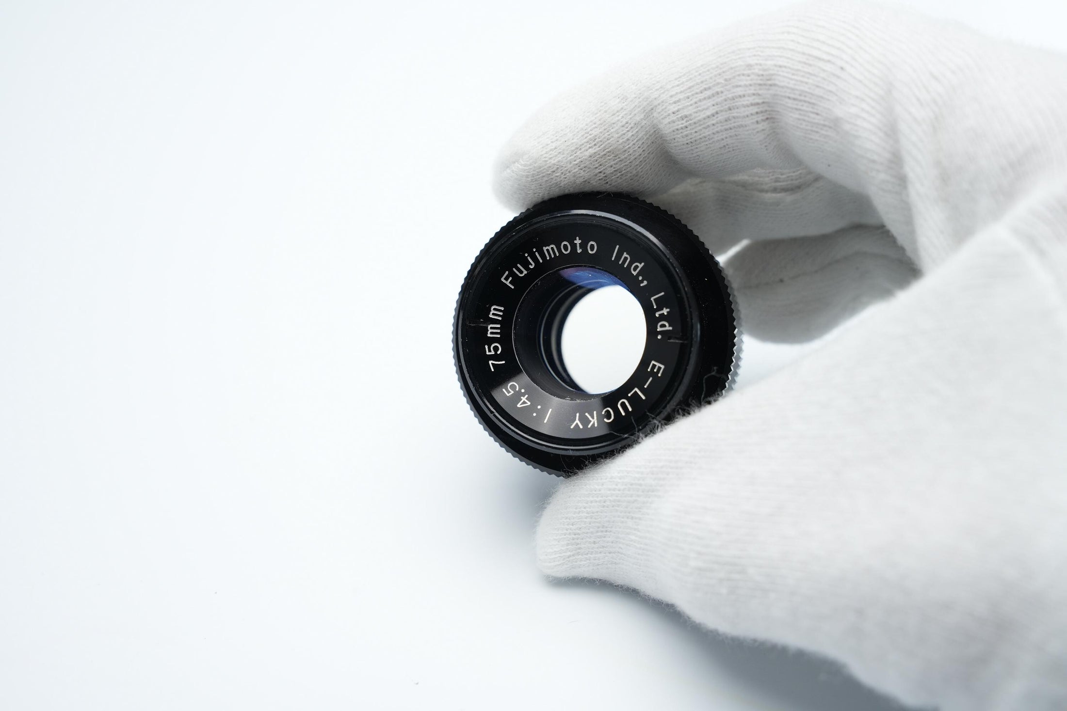 Fujimoto E-Lucky 75mm F4.5 Lens - Vintage Japanse Optiek in Uitstekende Staat