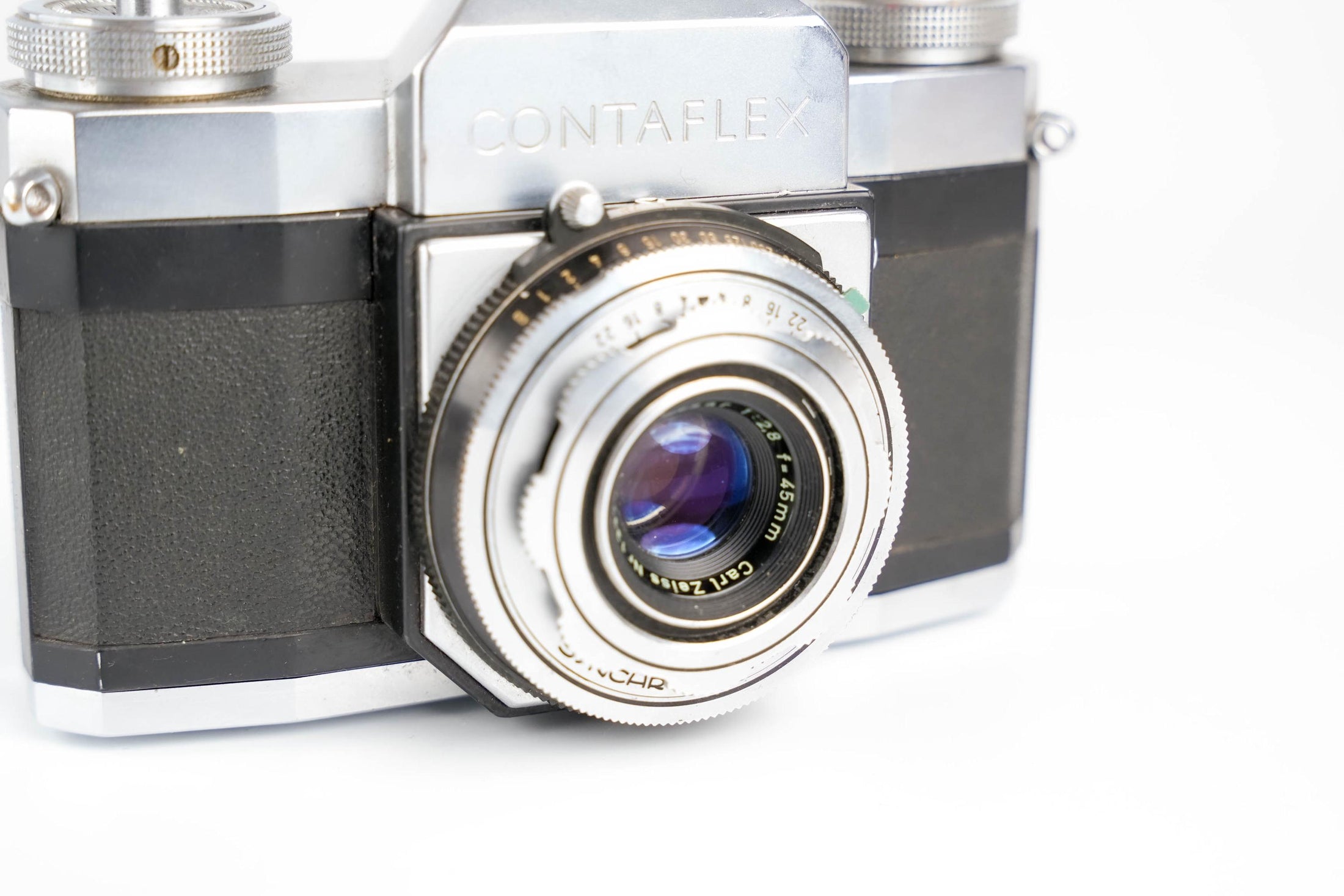 Contaflex Synchro Compur: Elegante Analoge Camera met Carl Zeiss Lens