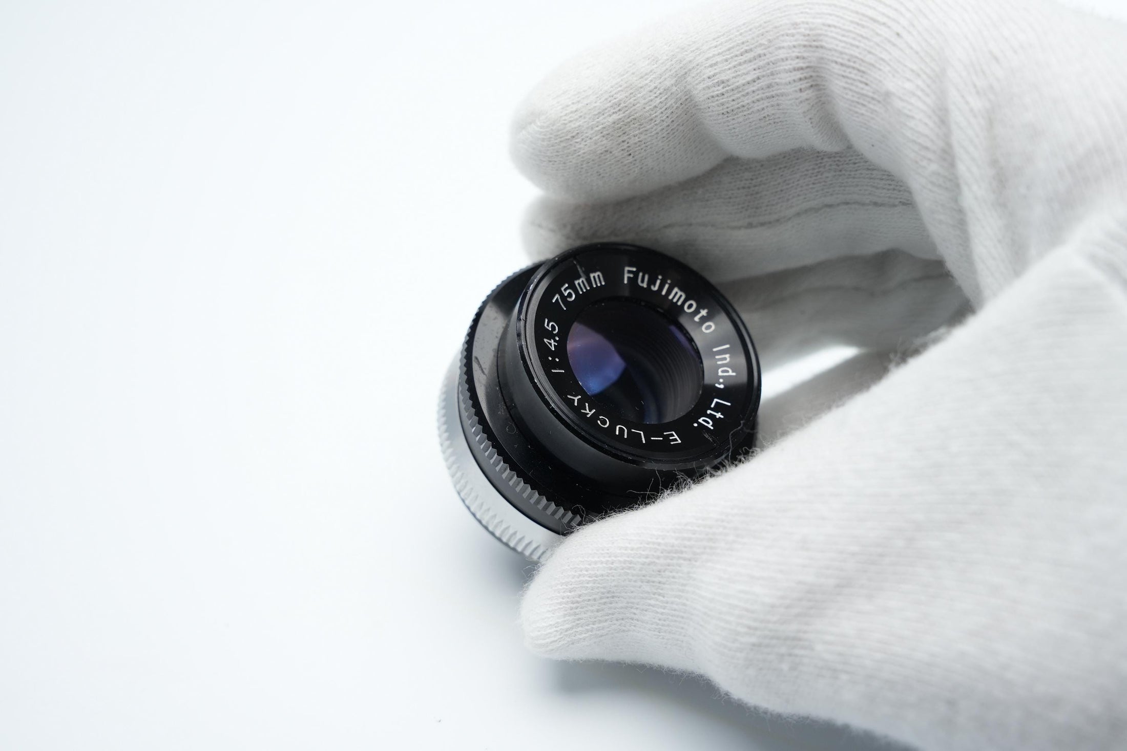 Fujimoto E-Lucky 75mm F4.5 Lens - Vintage Japanse Optiek in Uitstekende Staat