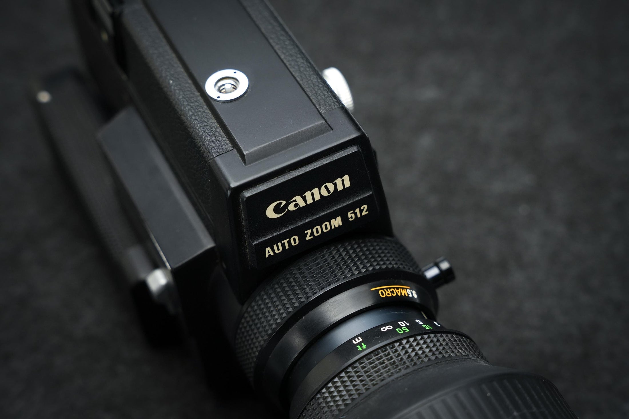 Canon Auto Zoom 512XL Electronic – Super 8 Filmcamera – 1975 – Zwart – XL Systeem – Macro Lens – Voor Filmmakers & Verzamelaars