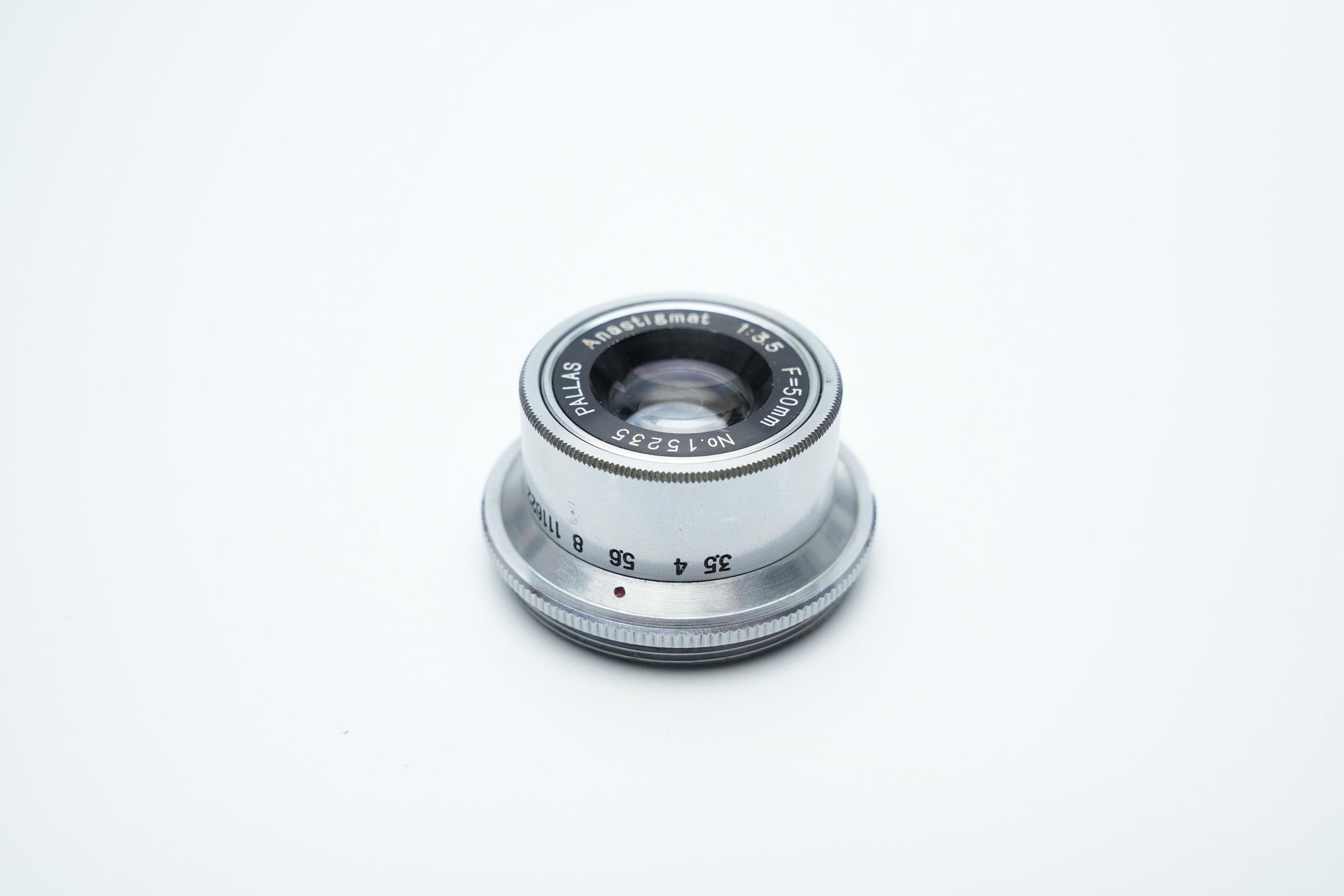 Vintage Pallas Anastigmat 50mm F3.5 Lens - Zeldzaam en Elegant Ontwerp