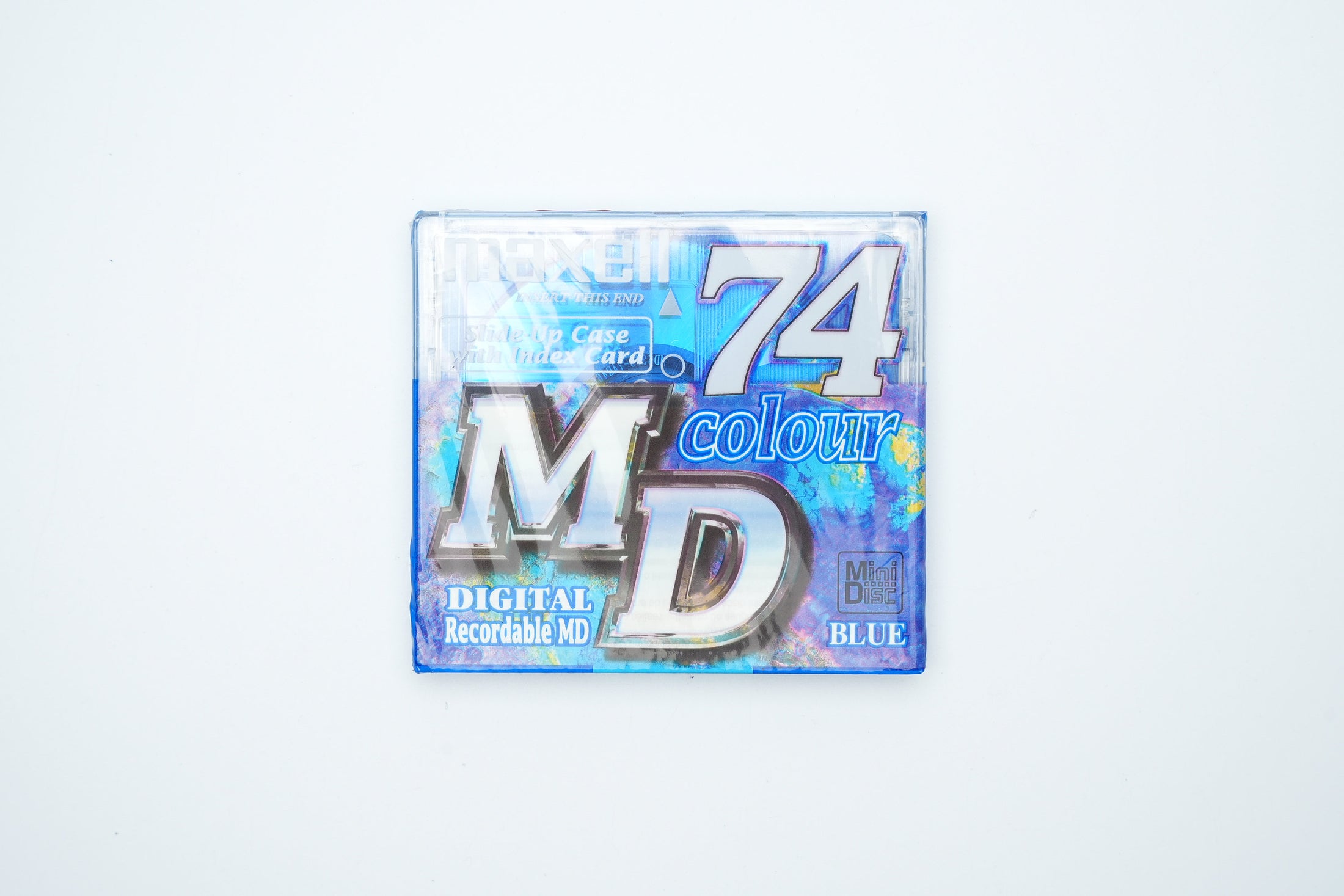 Maxell MiniDisc 74 minuten Blauw – Digital Recordable MD Nieuw in Verpakking – Vintage Audio Opslag
