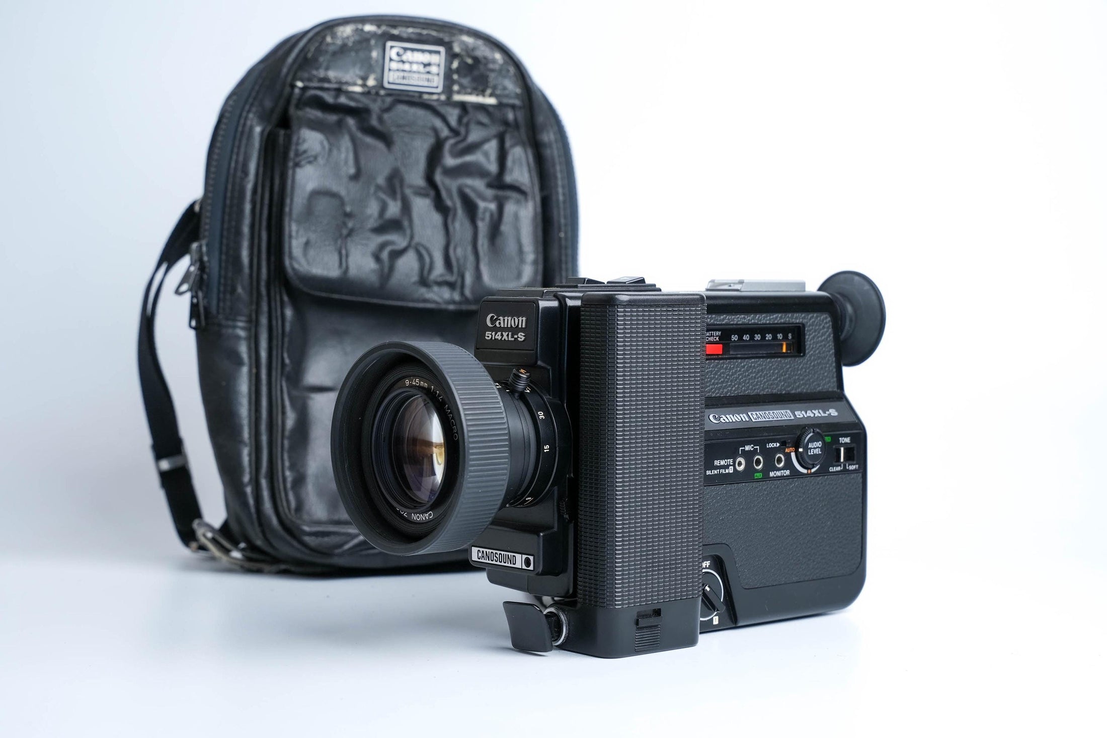 Canon 514 XL-S Super 8 – Volledig Werkende Vintage Filmcamera met Leren Hoes