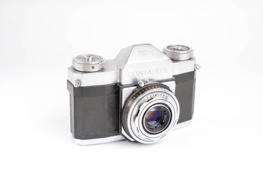 Contaflex Synchro Compur: Elegante Analoge Camera met Carl Zeiss Lens