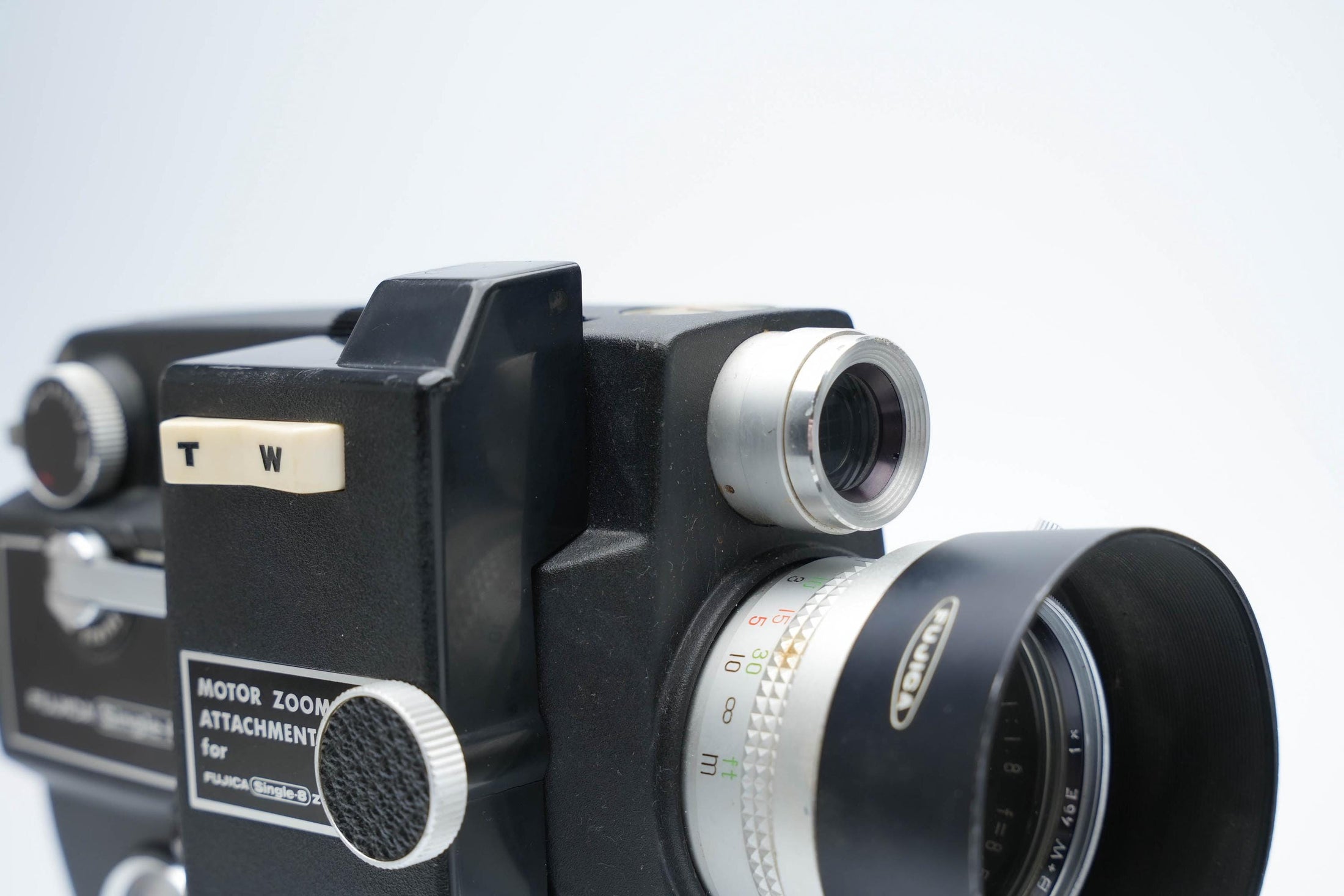Fujica Single-8 Z2 met Motor Zoom Attachment – Vintage Super 8 Filmcamera
