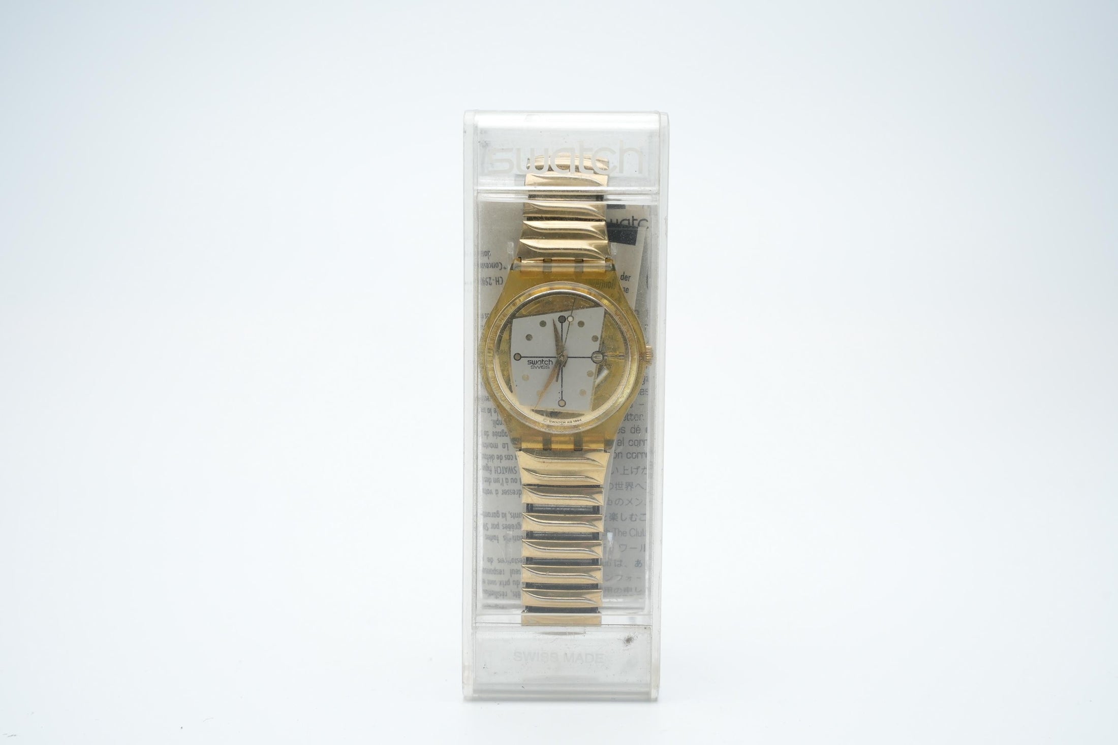 Swatch GK184 "Mannequin" Unisex Vintage Horloge – Limited Edition, Flexibele Armband, Swiss Quartz, 1995