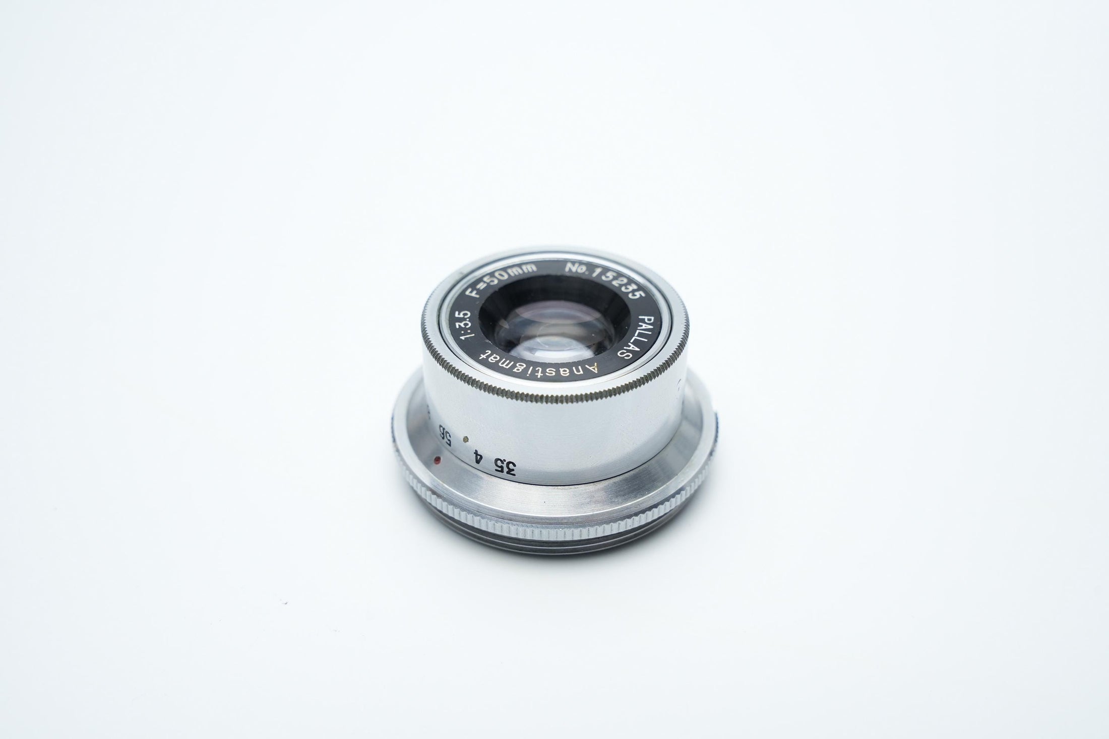 Vintage Pallas Anastigmat 50mm F3.5 Lens - Zeldzaam en Elegant Ontwerp