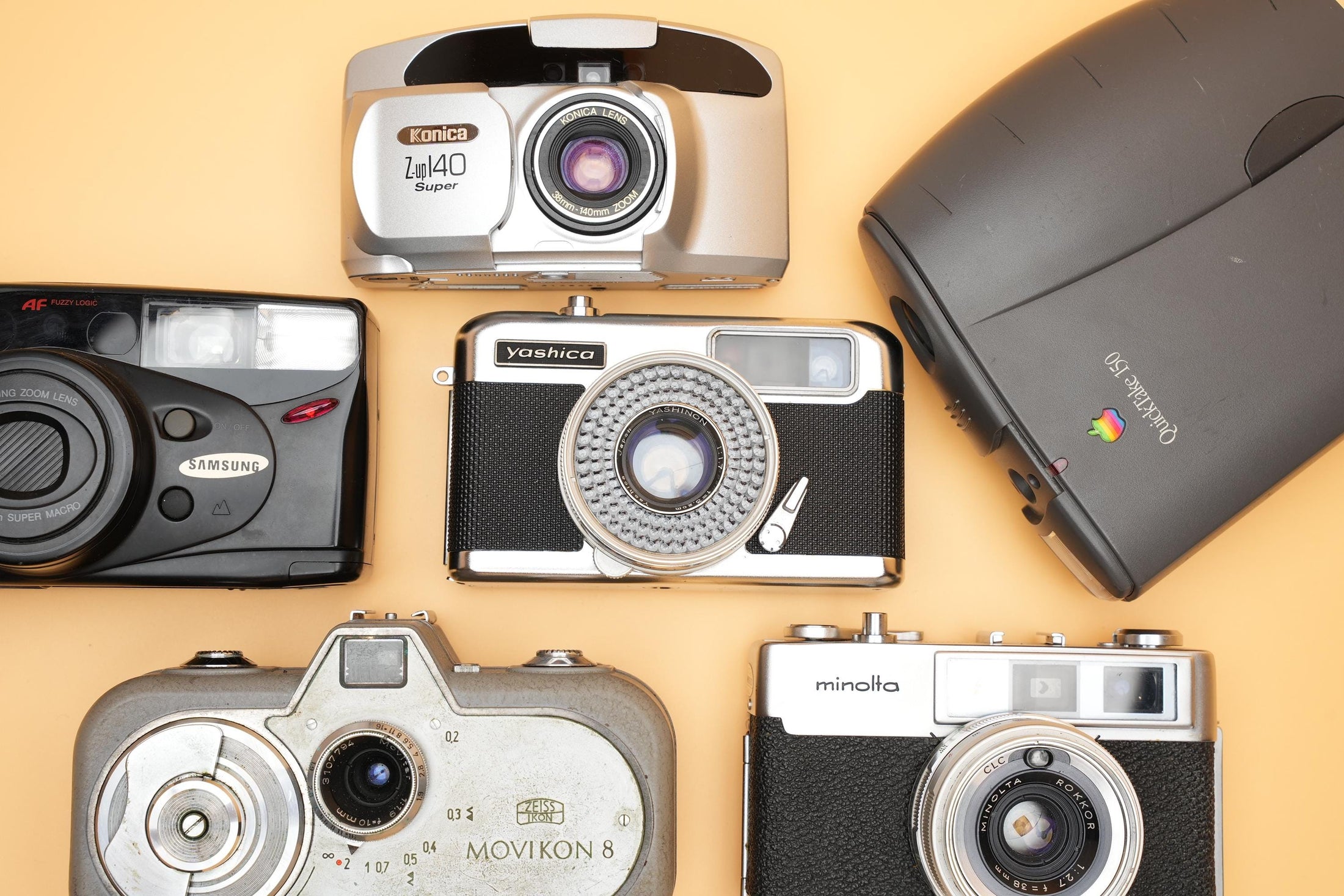 Set van 6 Unieke Defecte Vintage Camera's – Perfect voor Retro Decor & Verzamelaars