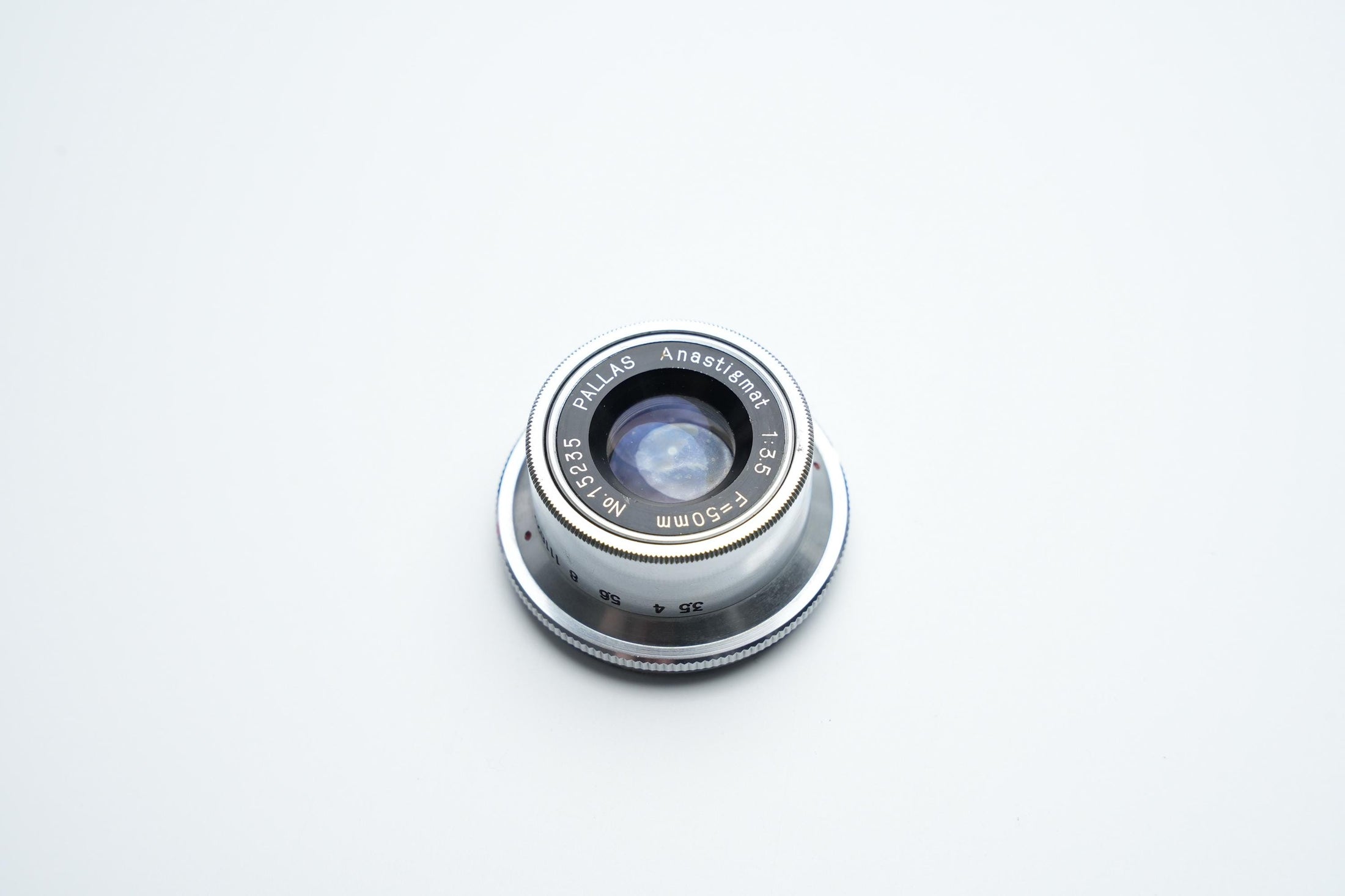 Vintage Pallas Anastigmat 50mm F3.5 Lens - Zeldzaam en Elegant Ontwerp