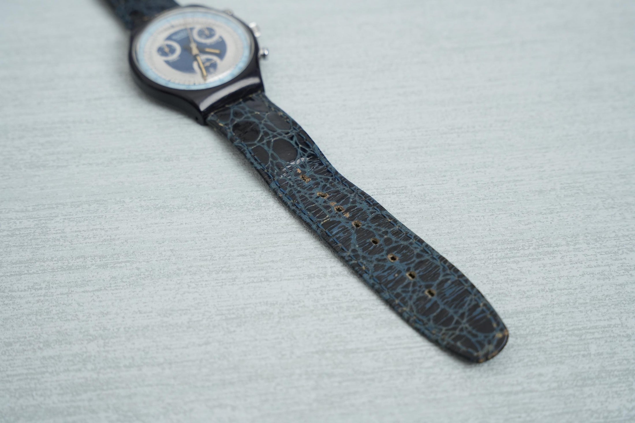 Swatch Chrono "Silver Star" SCN102 – Elegant Vintage Chronograaf Horloge, 1991