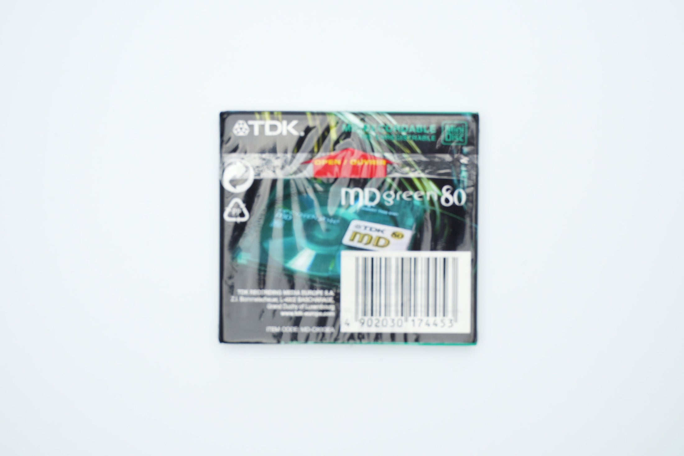 TDK MiniDisc 80 minuten Groen – Recordable MD Nieuw in Verpakking – Zeldzaam Retro Item