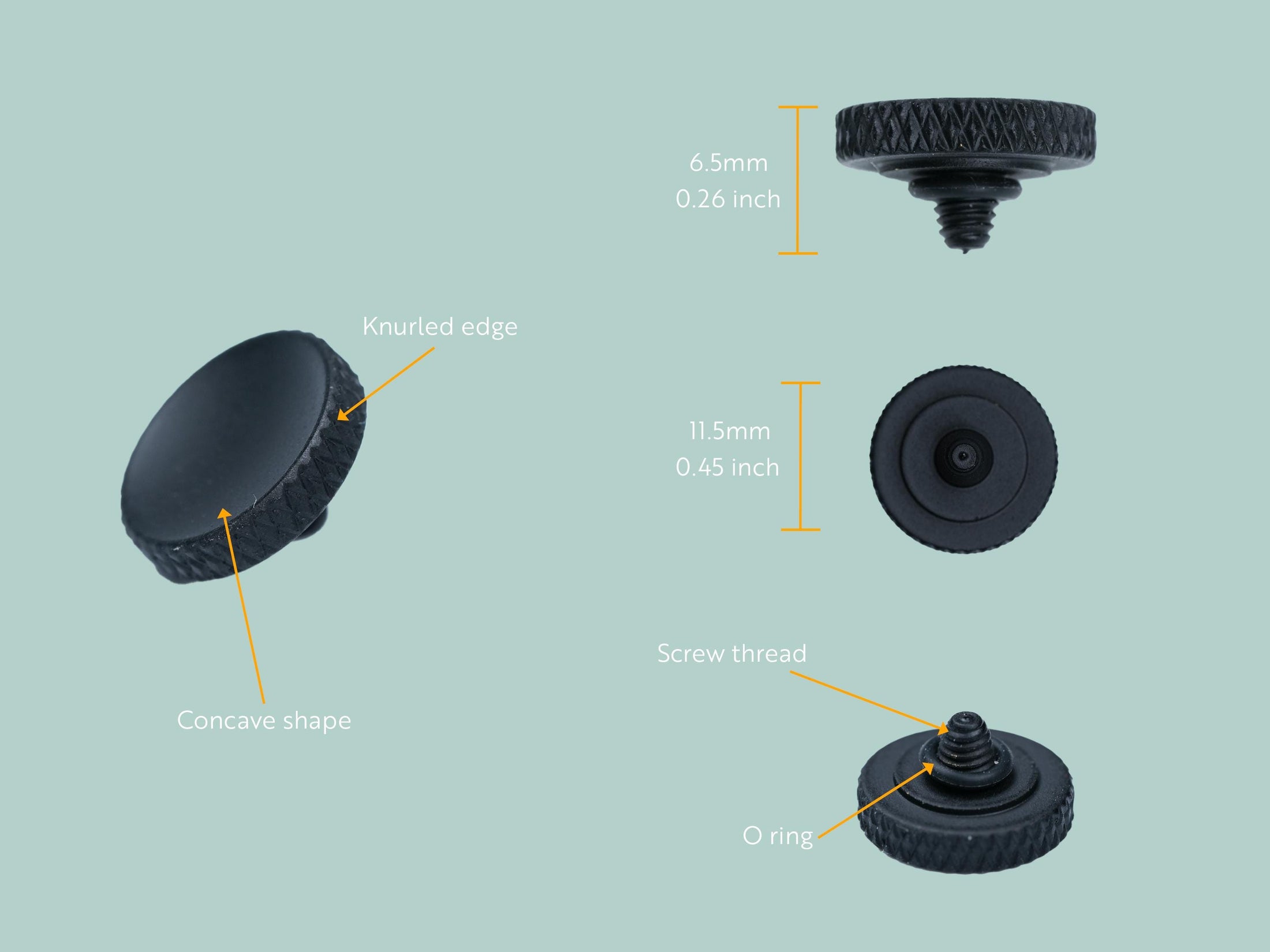 Messing ontspanknop met Japans wolkenmotief – zwart gegraveerd voor analoge en Fujifilm camera’s