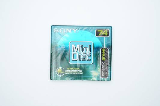 Sony MiniDisc 74 minuten Emerald Green – Shock Absorbing Mechanism – Vintage Nieuw in Verpakking