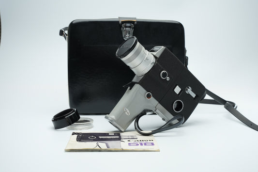 Canon Single 8 518 Vintage Filmcamera - Zeldzaam Japans Design uit de Jaren 60 voor Authentieke Filmopnames