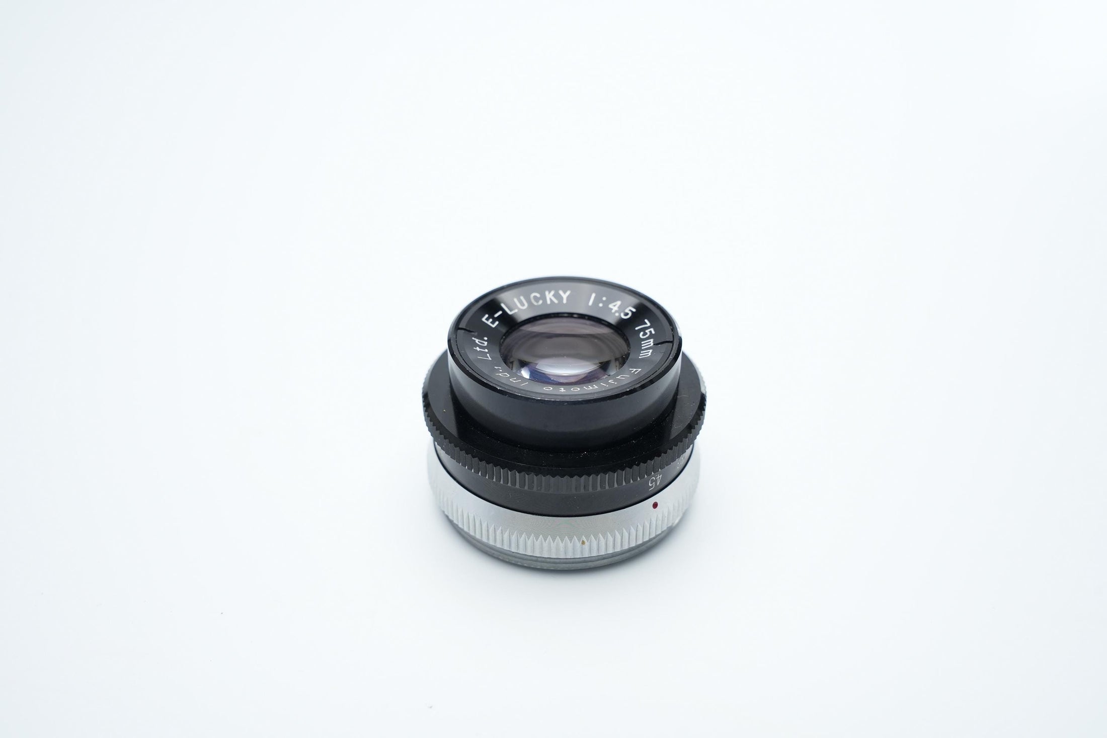 Fujimoto E-Lucky 75mm F4.5 Lens - Vintage Japanse Optiek in Uitstekende Staat