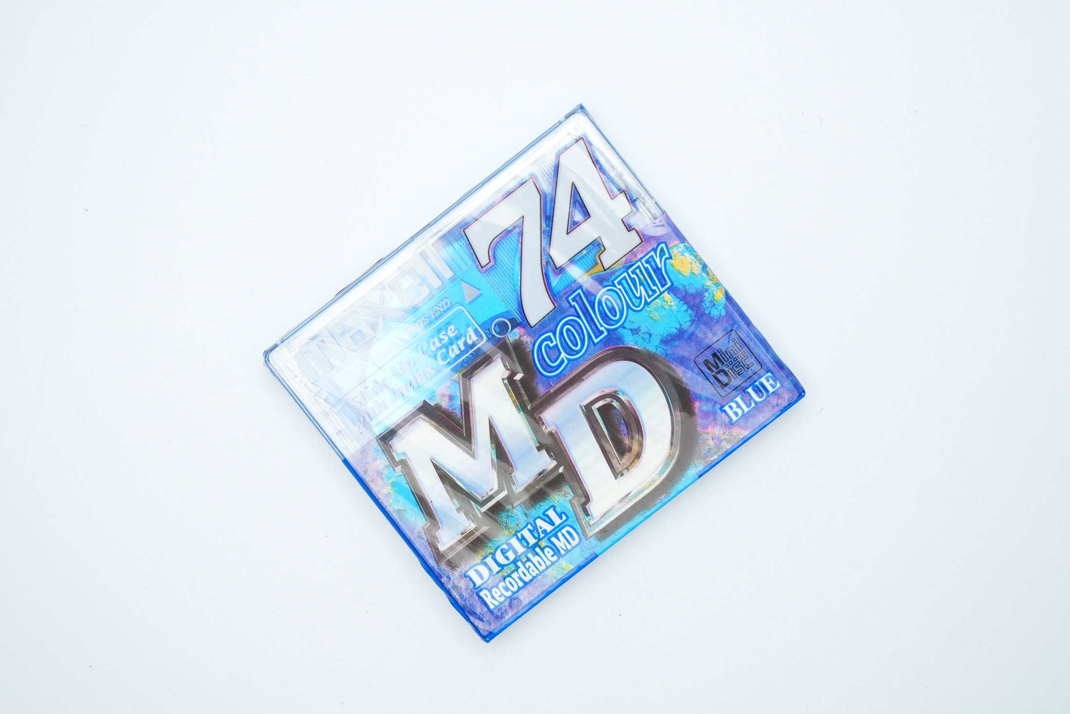 Maxell MiniDisc 74 minuten Blauw – Digital Recordable MD Nieuw in Verpakking – Vintage Audio Opslag