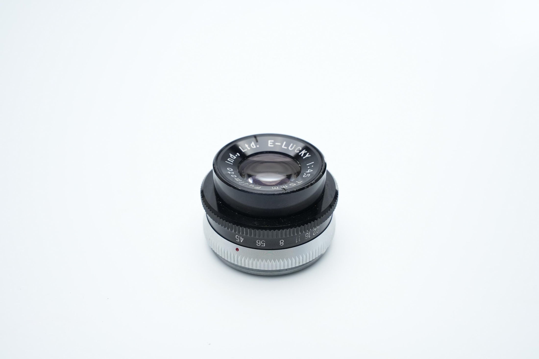 Fujimoto E-Lucky 75mm F4.5 Lens - Vintage Japanse Optiek in Uitstekende Staat