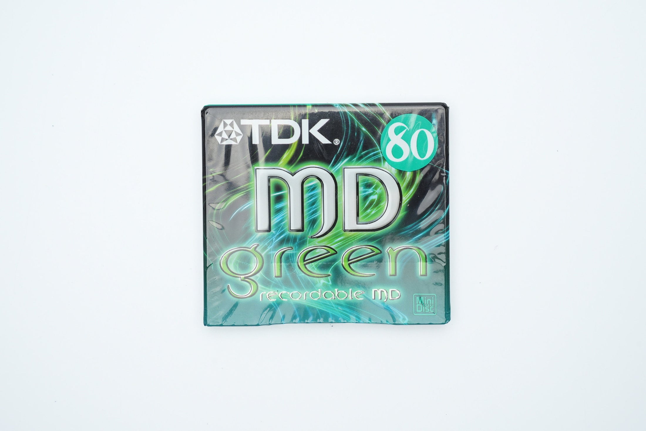 TDK MiniDisc 80 minuten Groen – Recordable MD Nieuw in Verpakking – Zeldzaam Retro Item