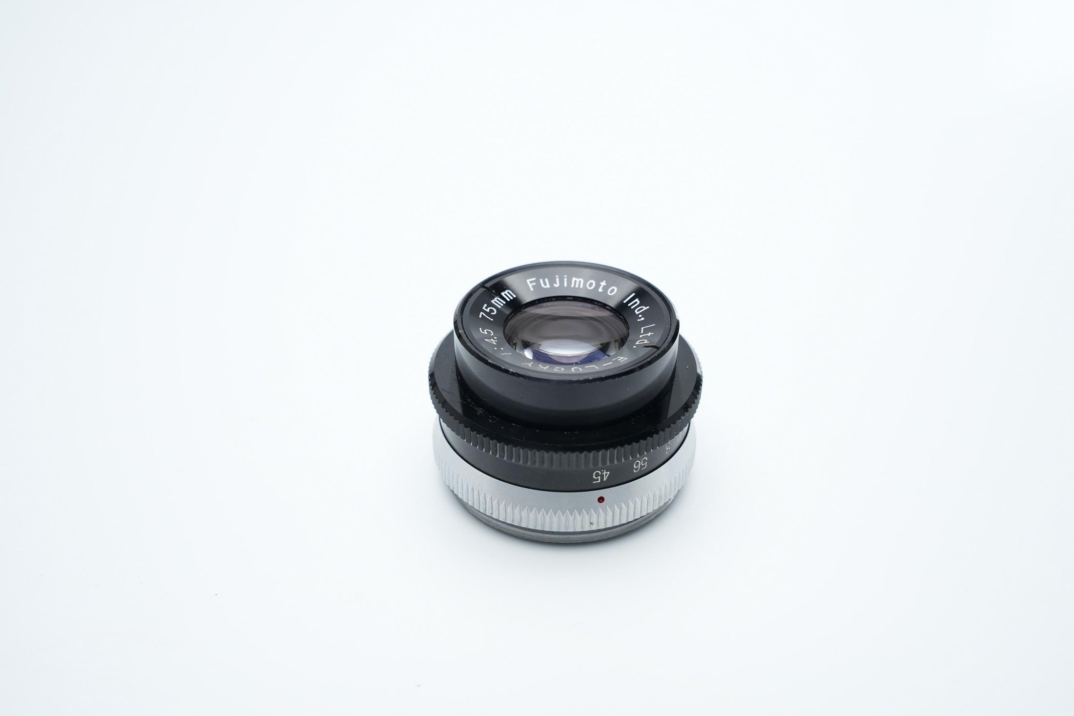 Fujimoto E-Lucky 75mm F4.5 Lens - Vintage Japanse Optiek in Uitstekende Staat
