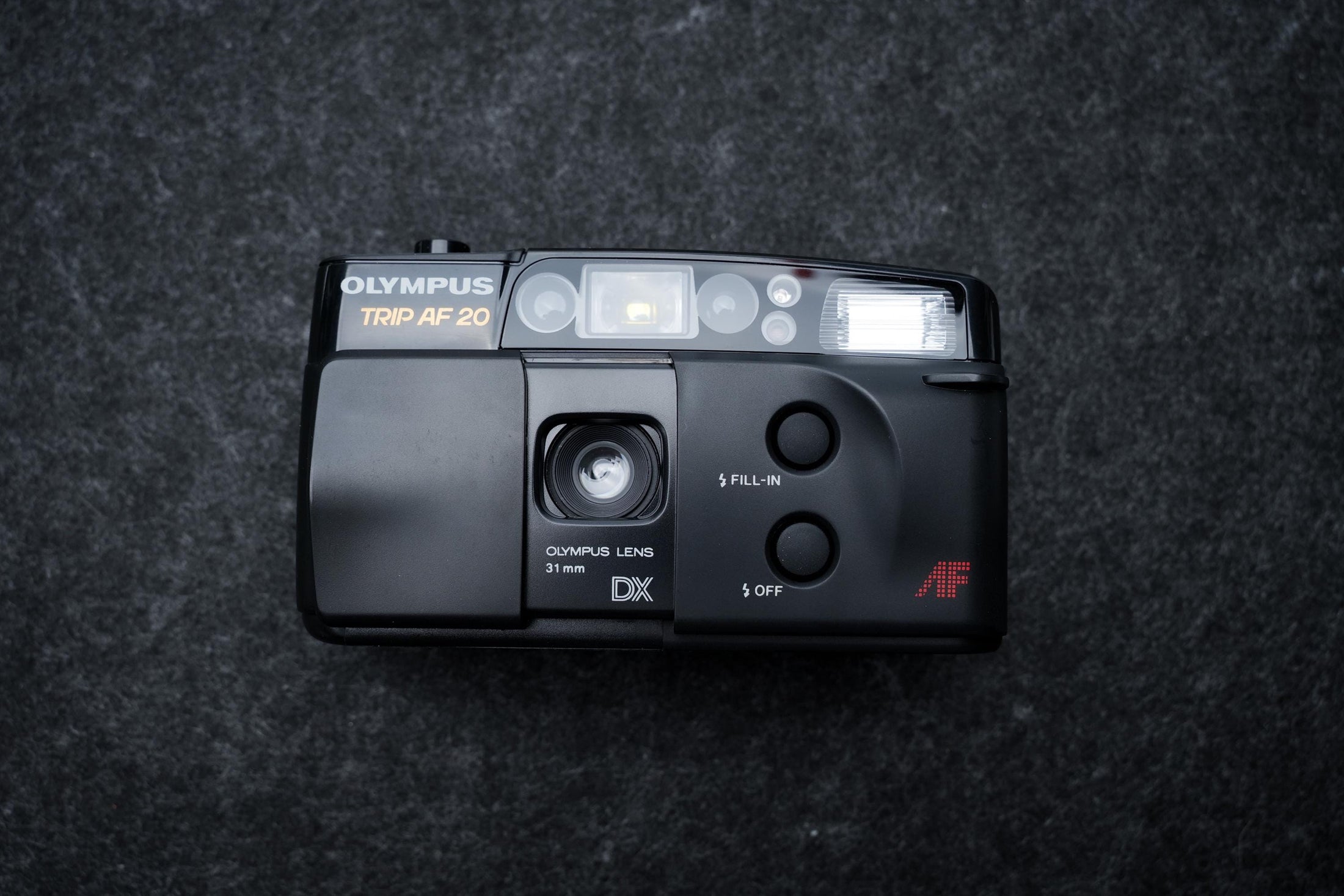 Olympus Trip AF 20 + gratis 35mm film – 35mm compact camera – 1995 – nieuw in doos, old stock, getest