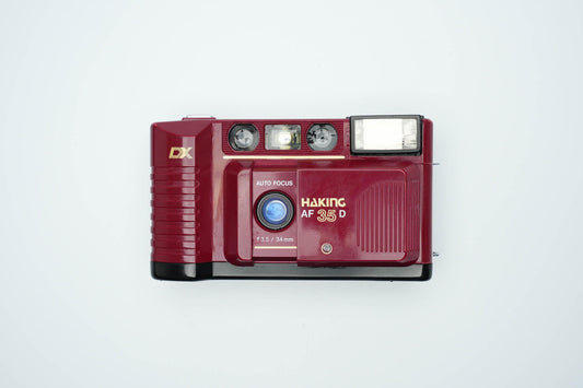 Halina AF 810 DX | Vintage 35mm Compact Camera in Diep Rood | Werkend en in Mooie Staat
