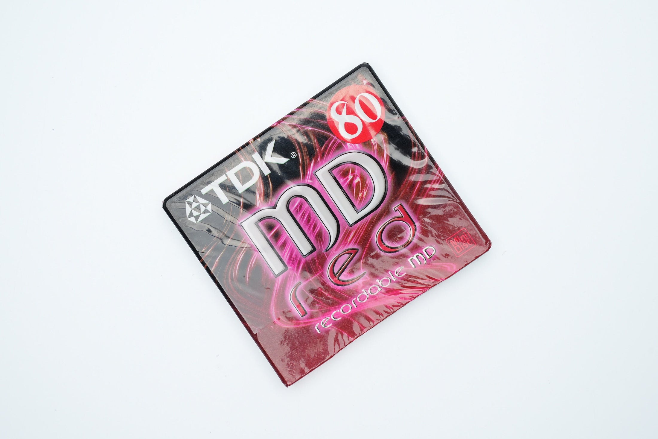 TDK MiniDisc 80 minuten Rood – Recordable MD Nieuw in Verpakking – Retro Verzamelaarsitem