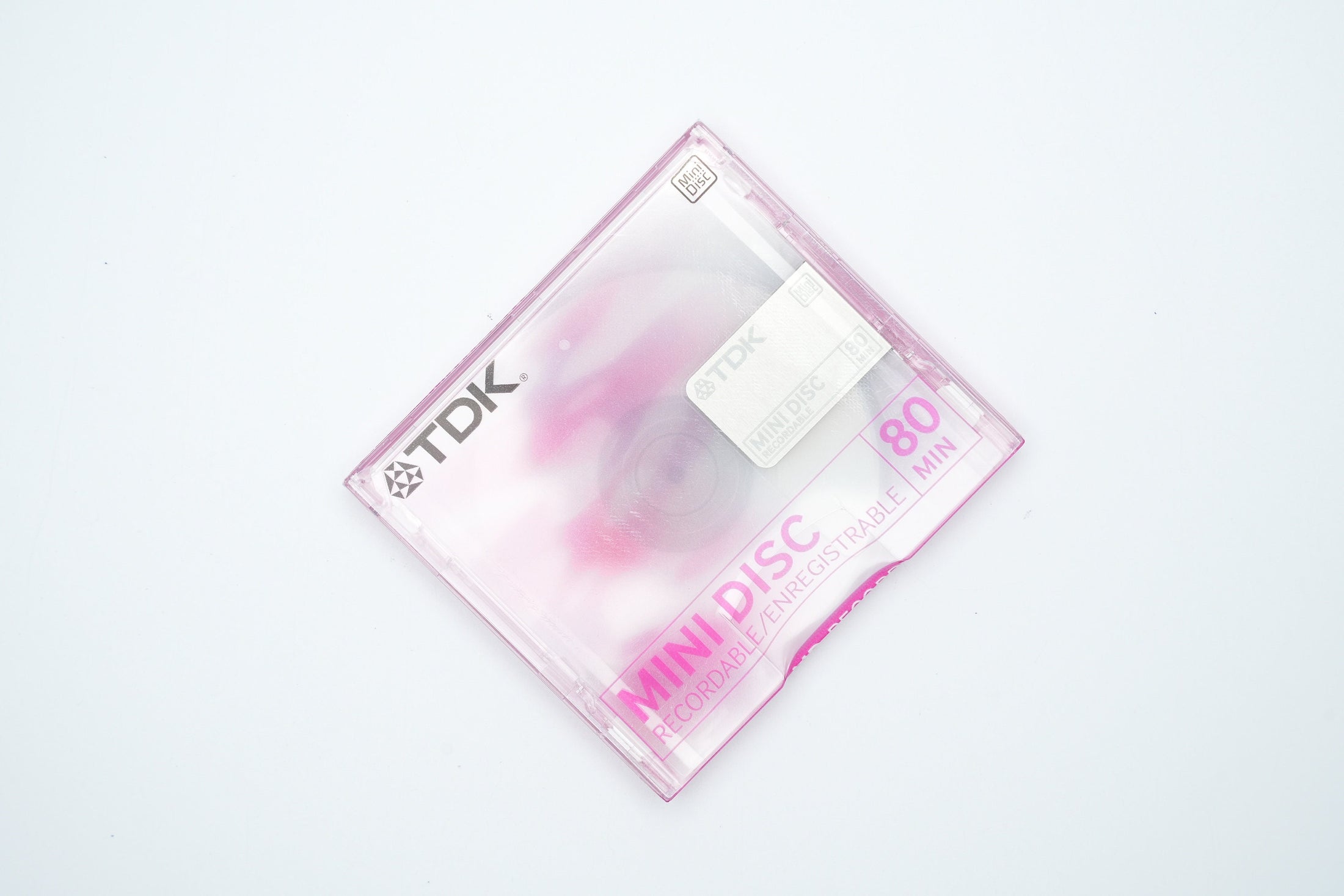 TDK MiniDisc 80 minuten Roze – Recordable MD Nieuw in Verpakking – Zeldzame Vintage