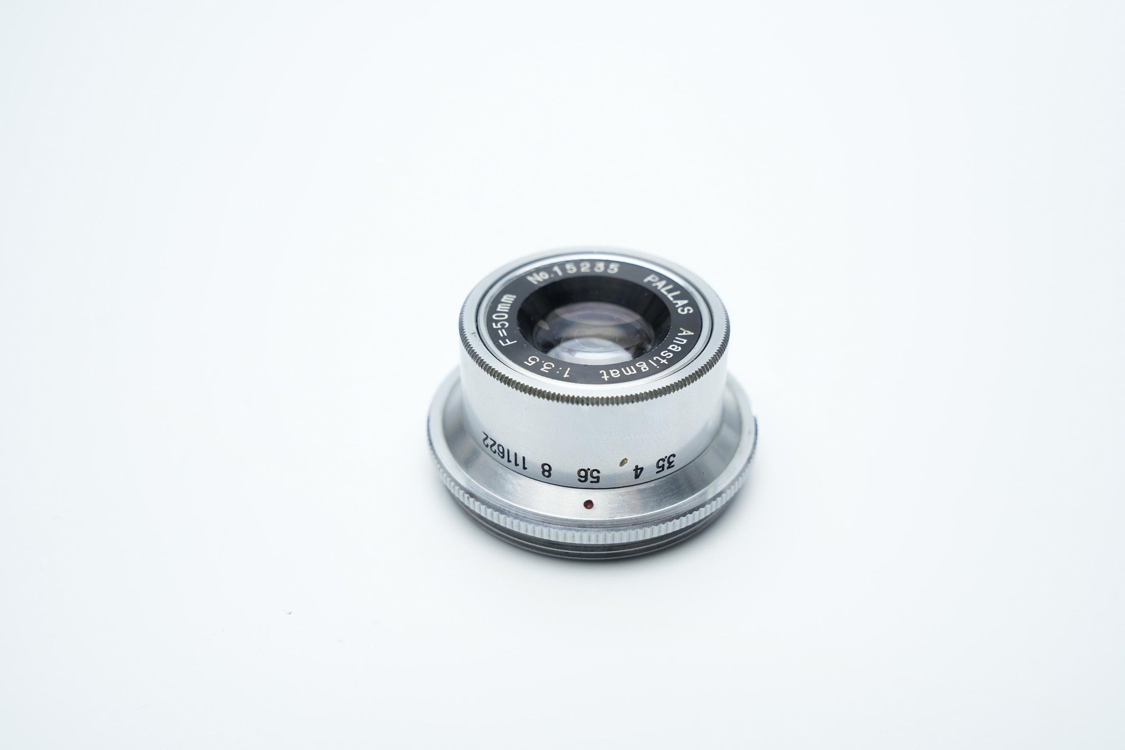 Vintage Pallas Anastigmat 50mm F3.5 Lens - Zeldzaam en Elegant Ontwerp