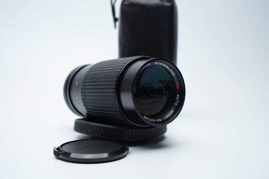 Sunderland MC Auto Zoom 80-200mm f/3.9-5.6 Vintage Telelens – Uitstekende Optische Kwaliteit voor Sport- en Natuurfotografie