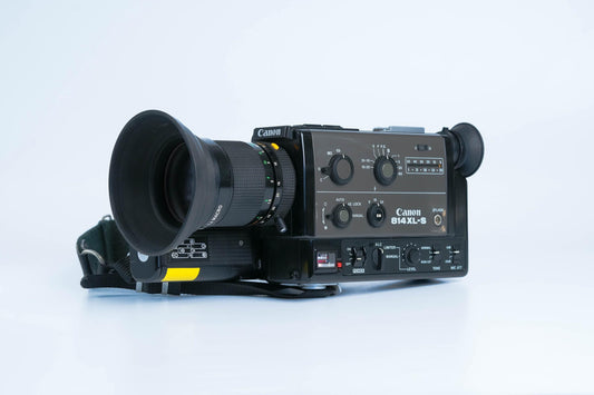 Canon 814 XL-S Super 8 Camera – Volledig Werkend | Inclusief Zonnekap en Draagband
