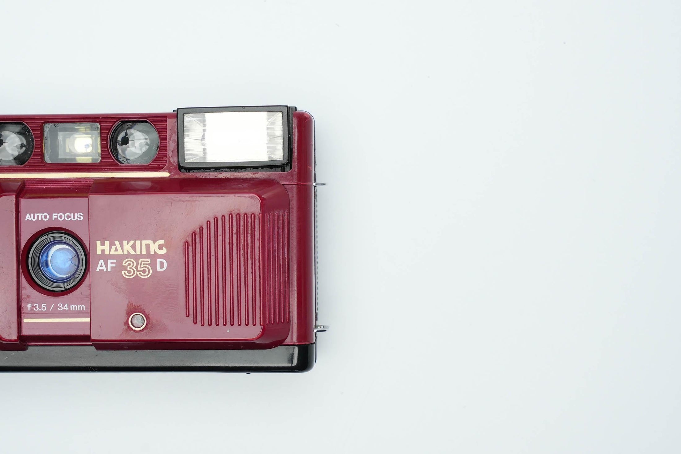 Halina AF 810 DX | Vintage 35mm Compact Camera in Diep Rood | Werkend en in Mooie Staat