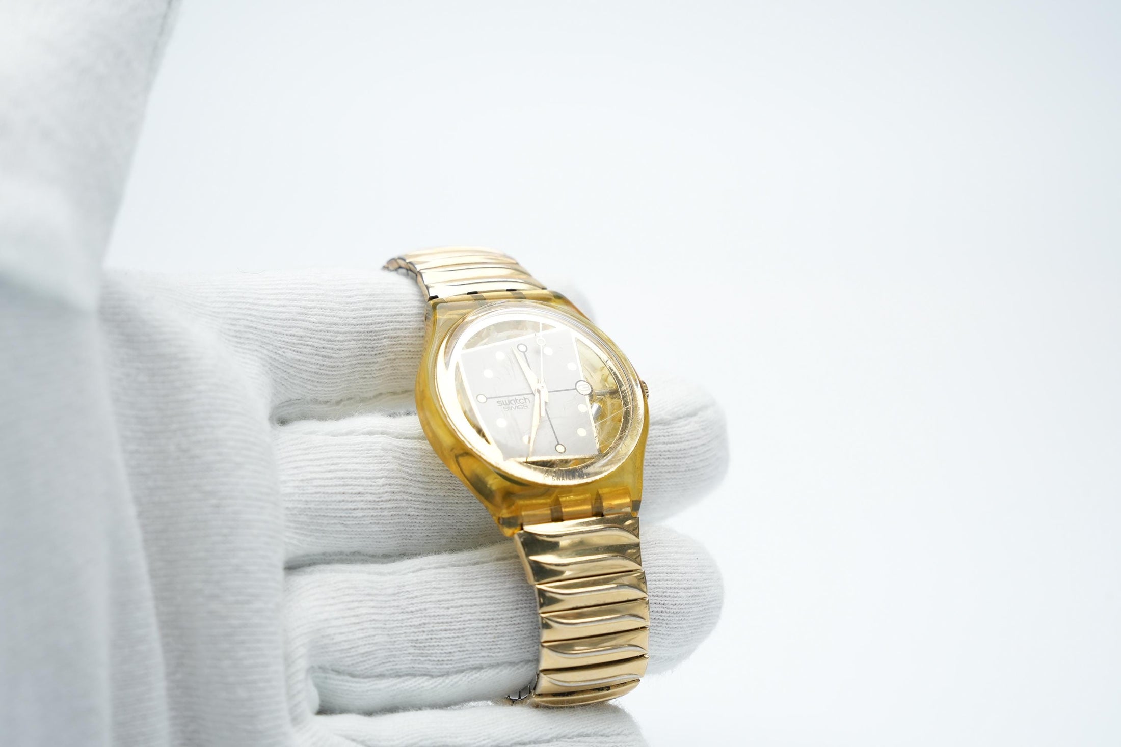 Swatch GK184 "Mannequin" Unisex Vintage Horloge – Limited Edition, Flexibele Armband, Swiss Quartz, 1995