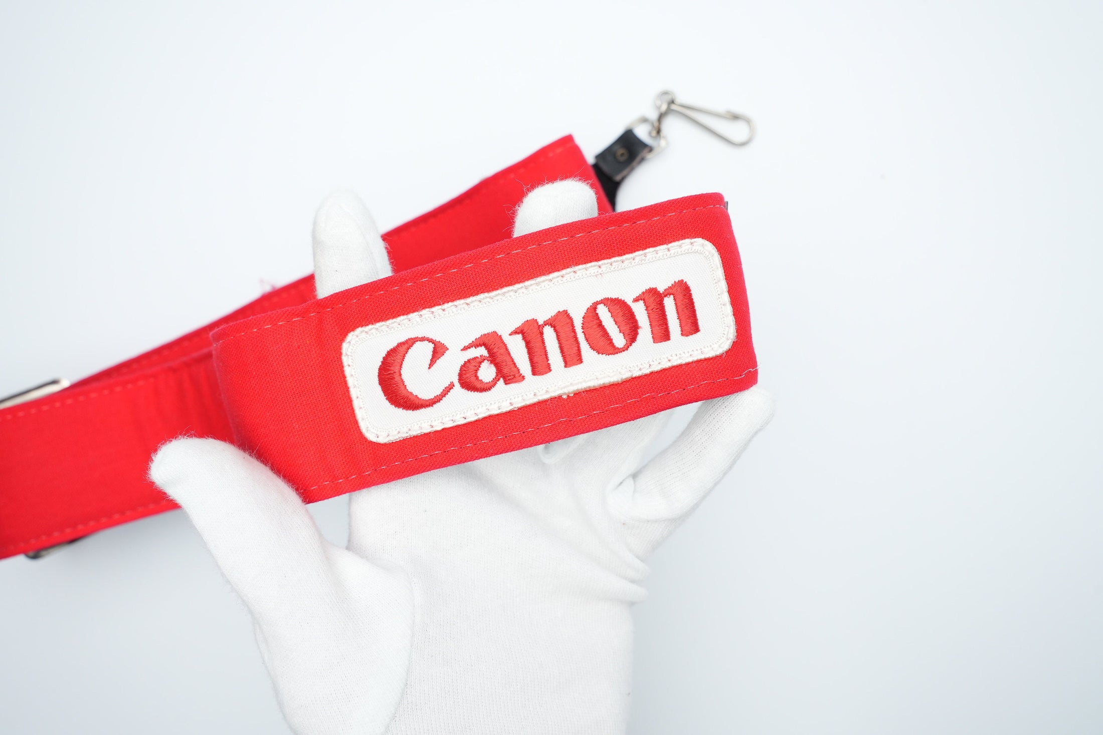 Zeldzame Rode Canon Cameraband – Vintage Stijl, 100 cm / 39.4 inch – Stevige en Comfortabele Draagriem
