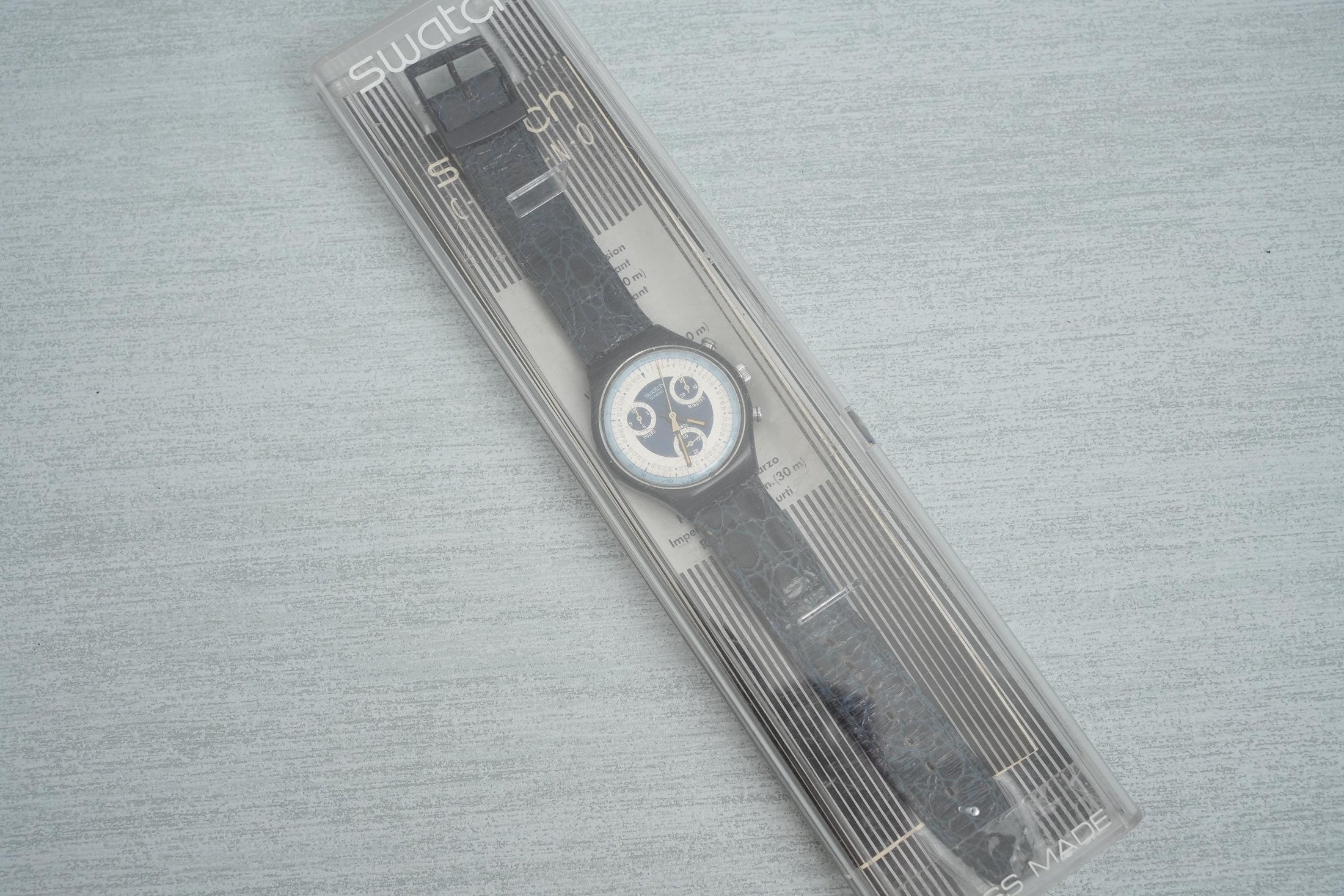 Swatch Chrono "Silver Star" SCN102 – Elegant Vintage Chronograaf Horloge, 1991