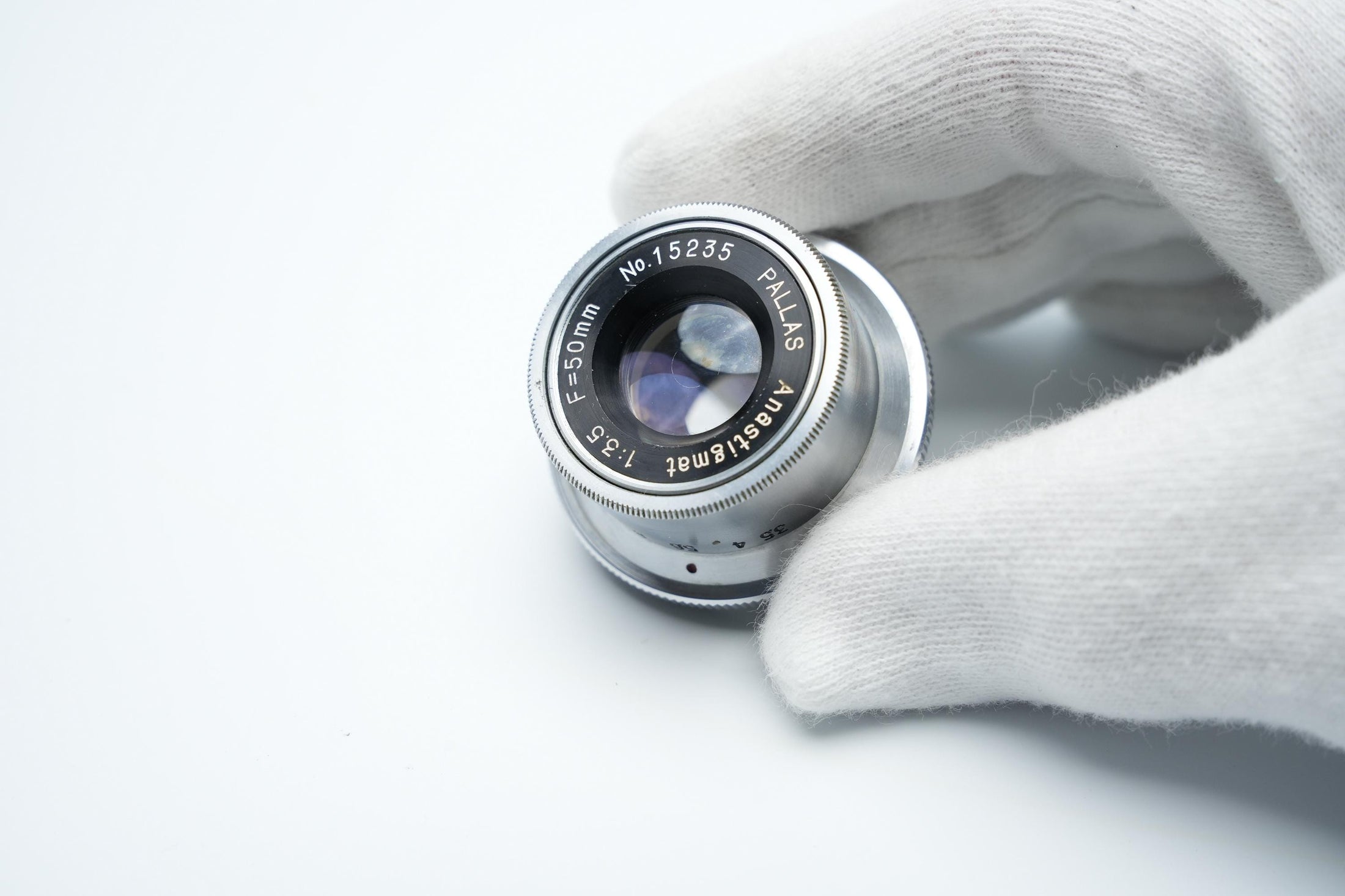 Vintage Pallas Anastigmat 50mm F3.5 Lens - Zeldzaam en Elegant Ontwerp