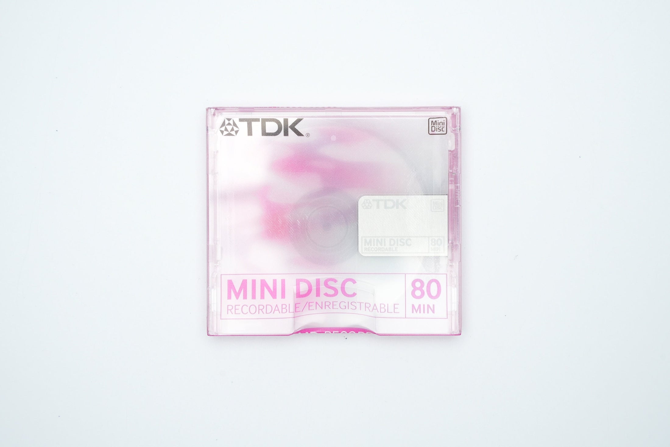 TDK MiniDisc 80 minuten Roze – Recordable MD Nieuw in Verpakking – Zeldzame Vintage
