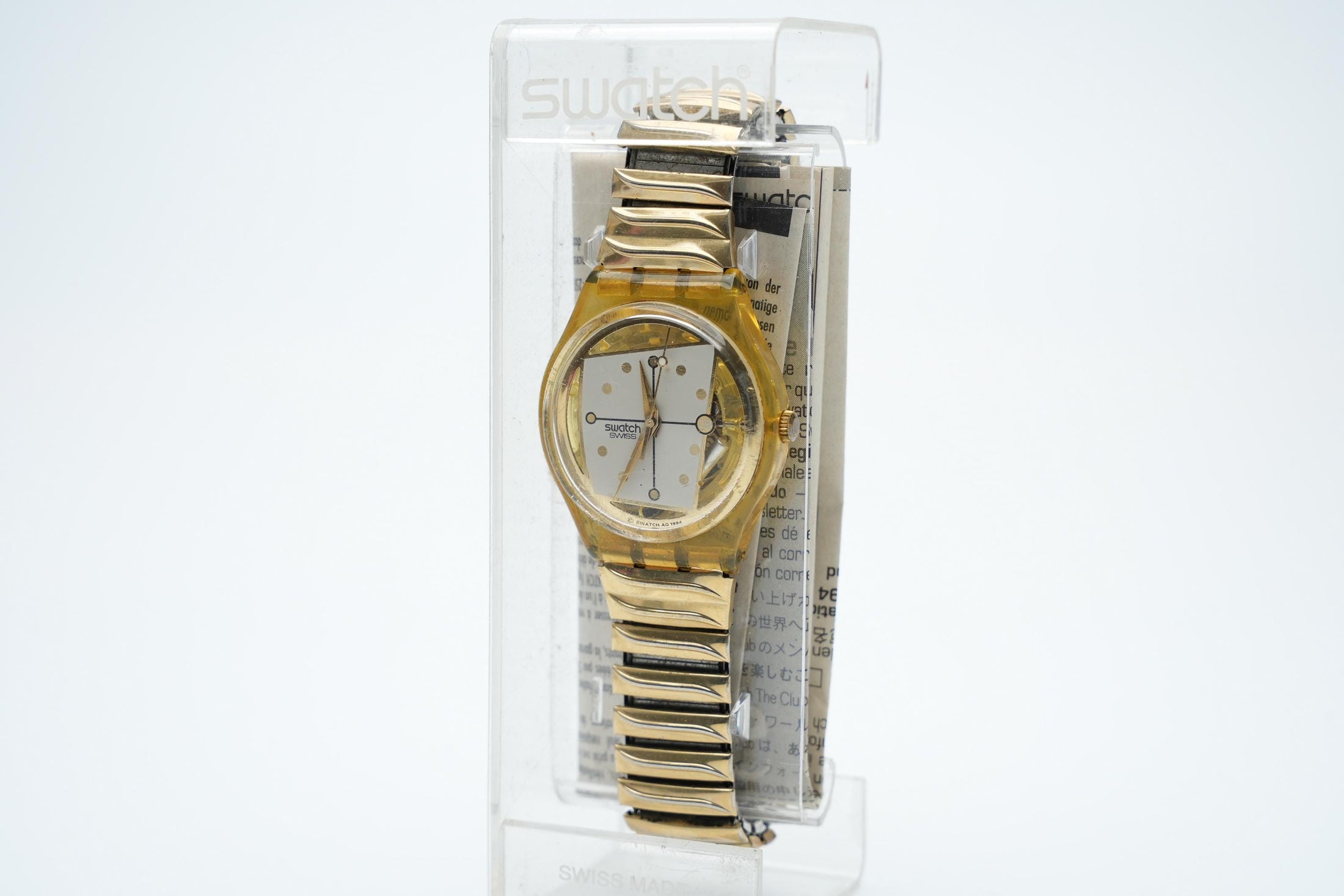 Swatch GK184 "Mannequin" Unisex Vintage Horloge – Limited Edition, Flexibele Armband, Swiss Quartz, 1995