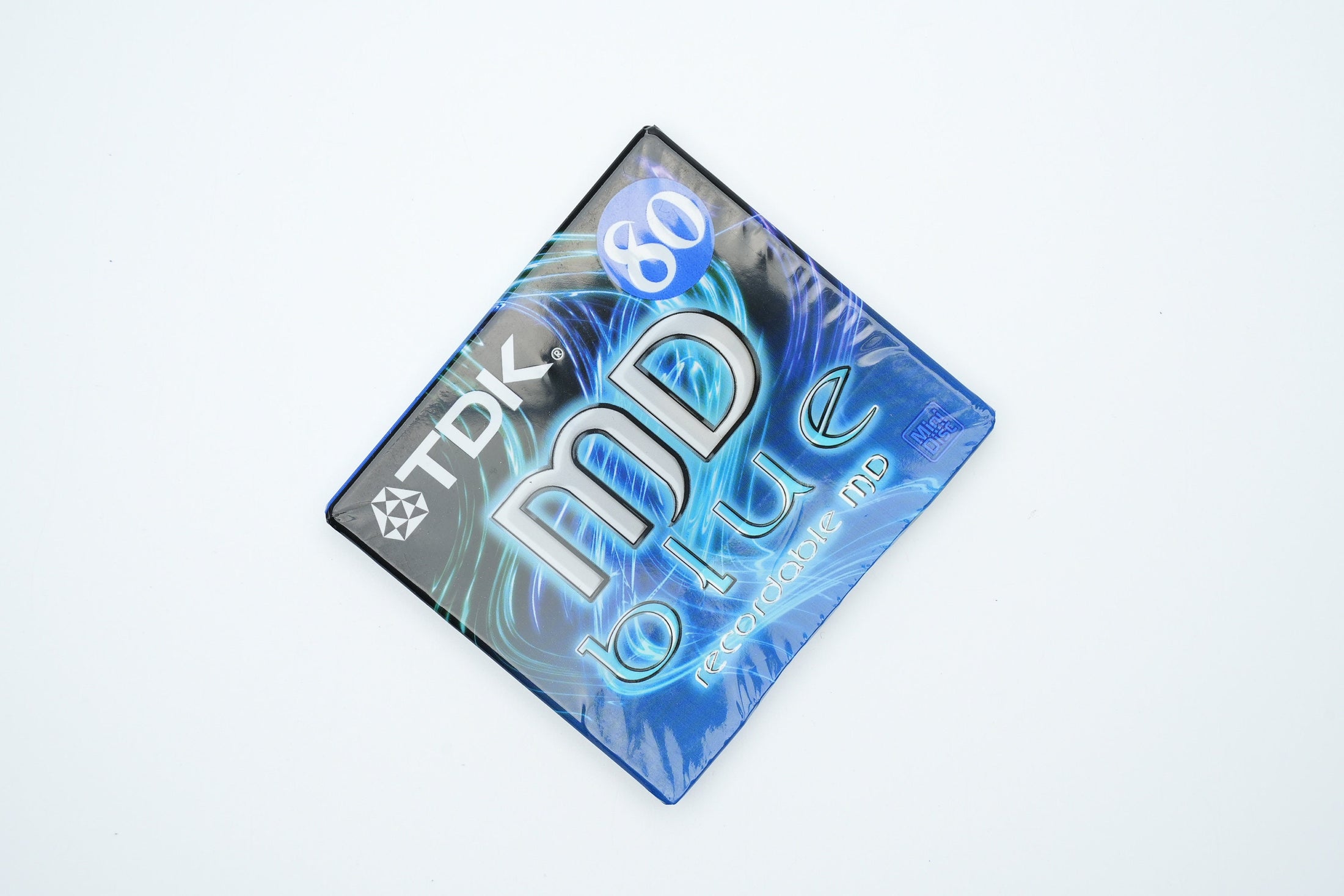 TDK MiniDisc 80 minuten Blauw – Recordable MD Nieuw in Verpakking – Retro Audio Collectible