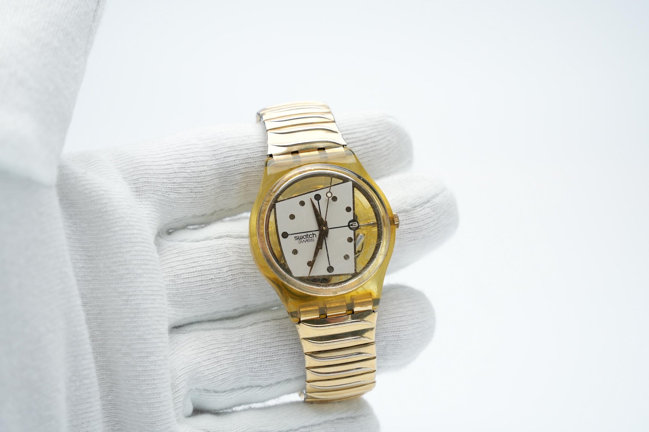 Swatch GK184 "Mannequin" Unisex Vintage Horloge – Limited Edition, Flexibele Armband, Swiss Quartz, 1995