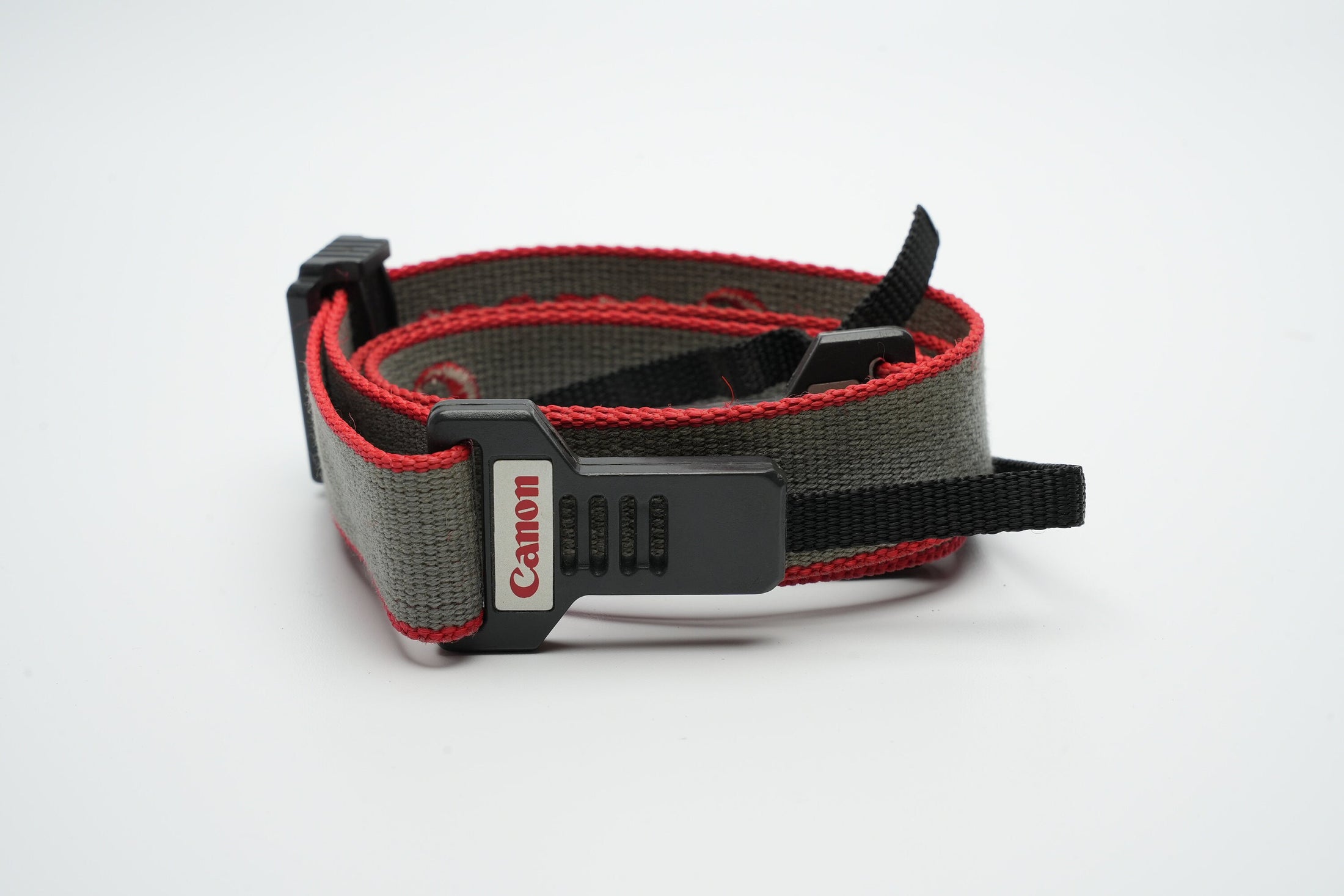 Vintage Canon cameraband grijs met rood | Vintage cameraband | Canon jaren 80