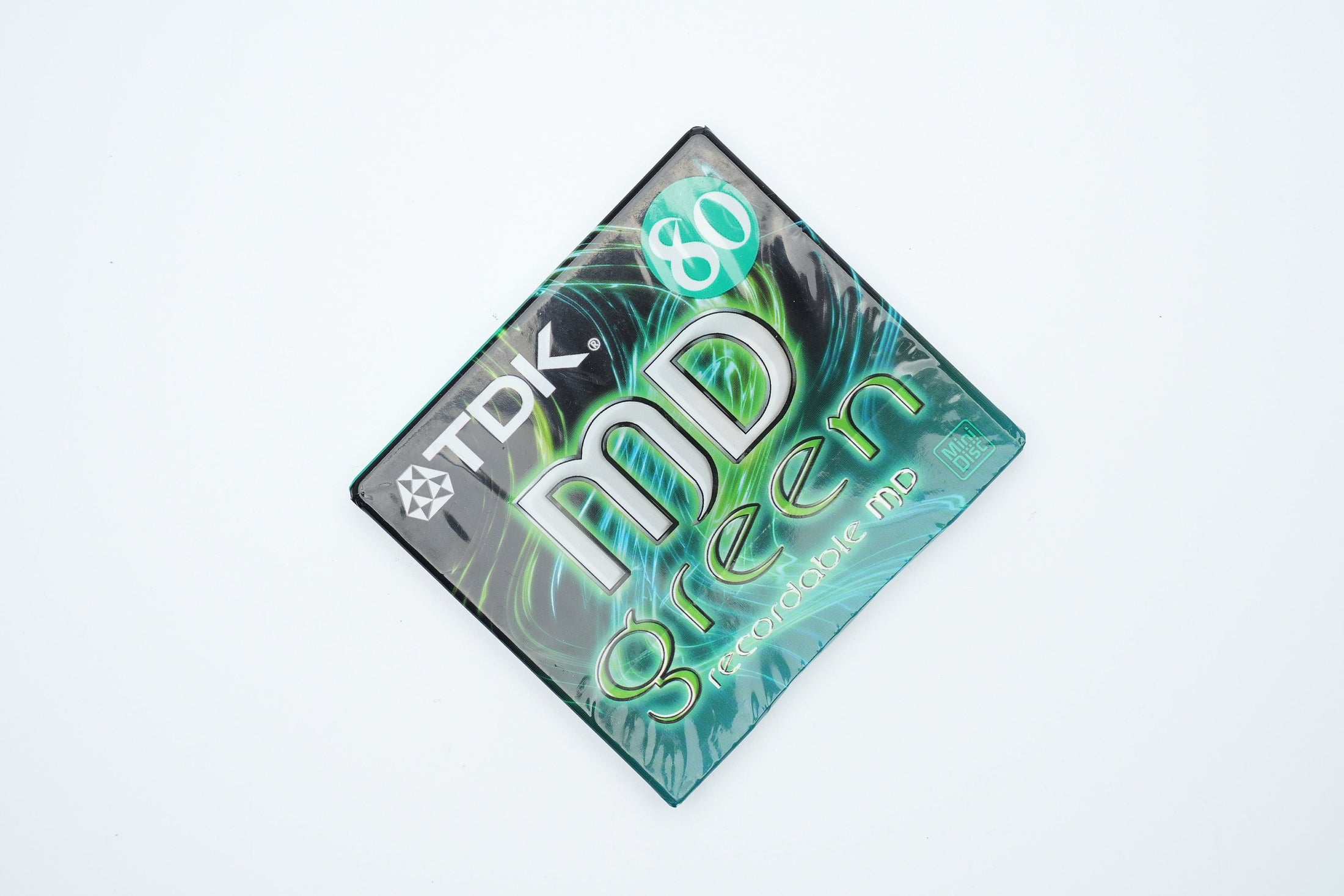 TDK MiniDisc 80 minuten Groen – Recordable MD Nieuw in Verpakking – Zeldzaam Retro Item