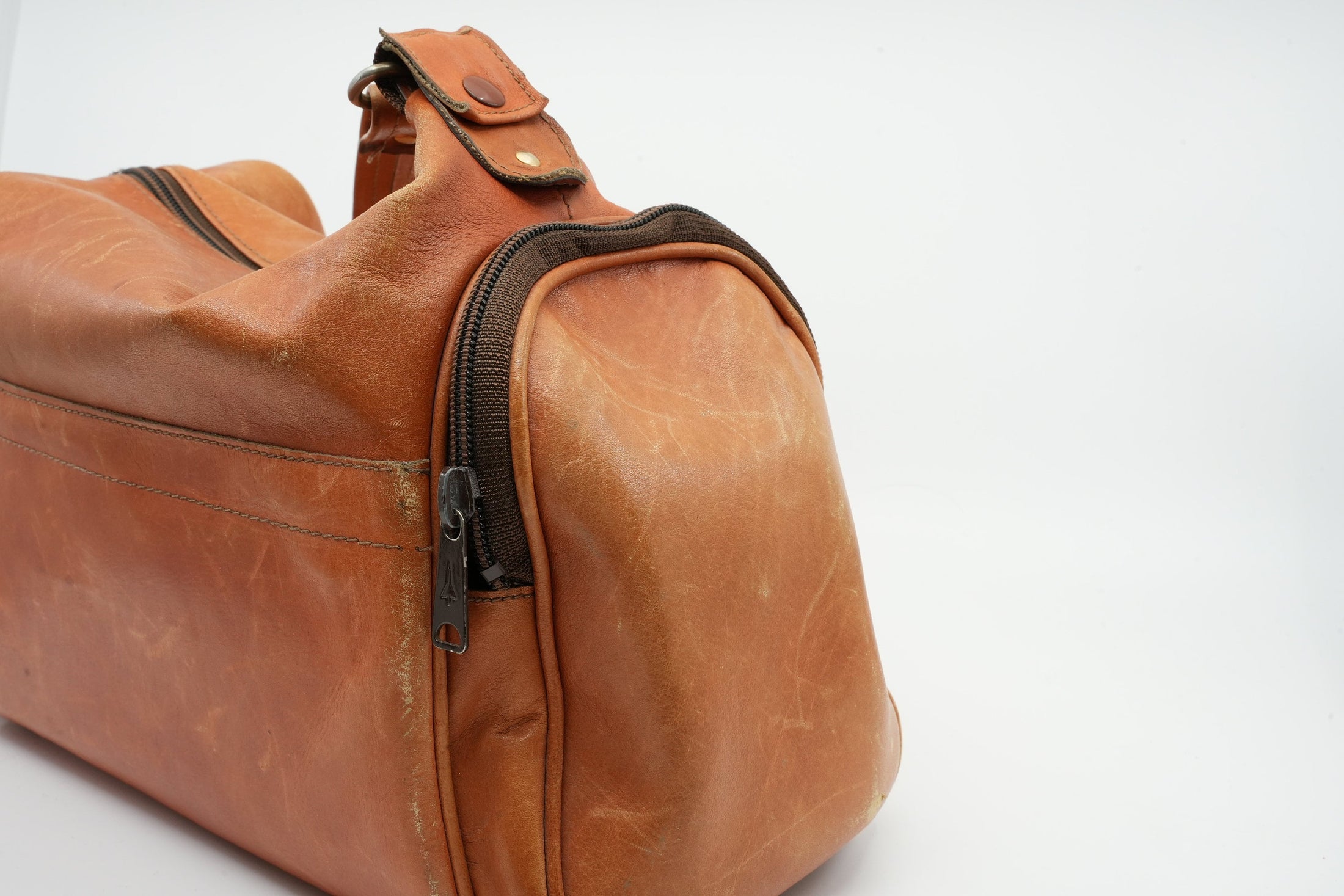 Canon camera tas gemaakt van bruin leer - Unseend